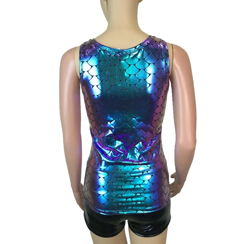 Full Length Tank Top - Mermaid Holographic