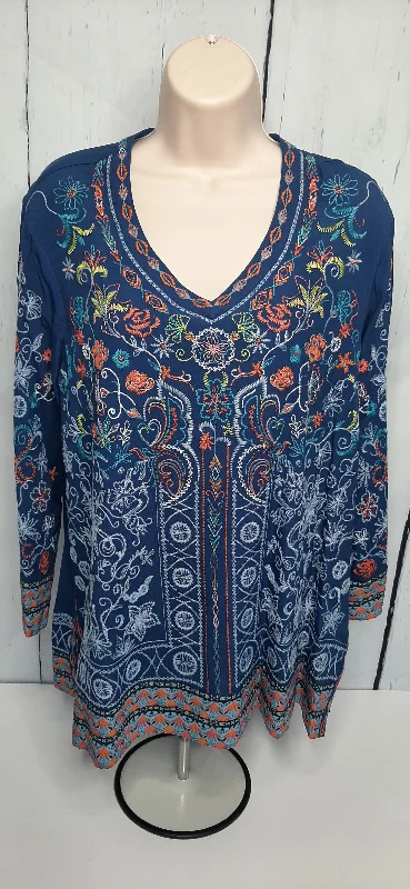 Womens  blue embroidered shirt