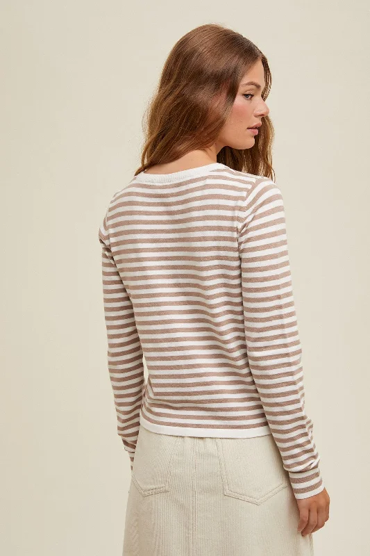 Lightweight Striped Cardigan