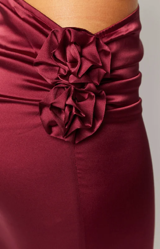 Lioness Soul Mate Burgundy Maxi Skirt