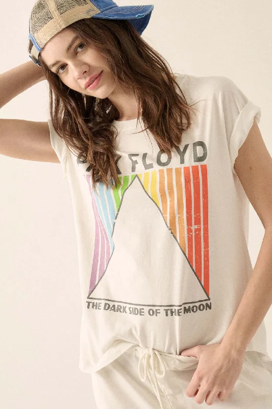 Pink Floyd Dark Side of the Moon Rainbow Graphic Tee