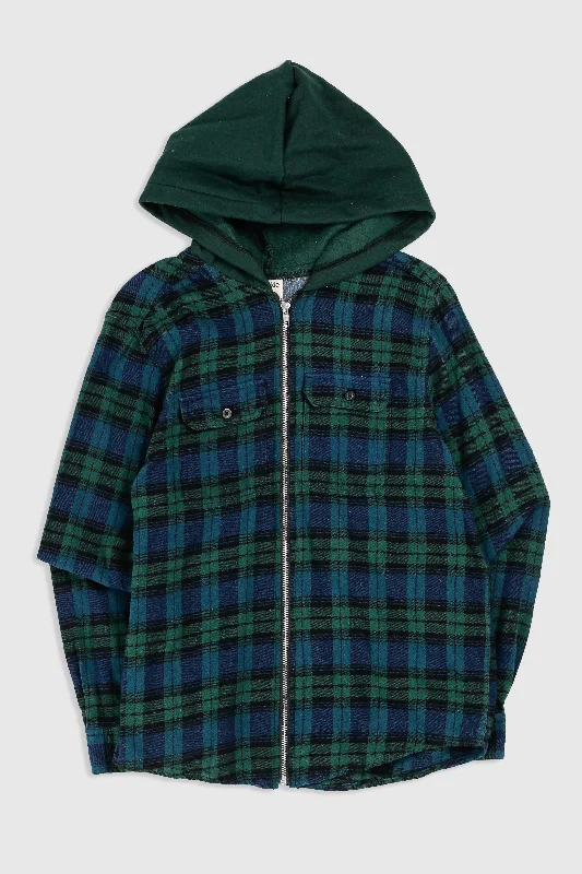 Unisex Rework Hooded Flannel - S