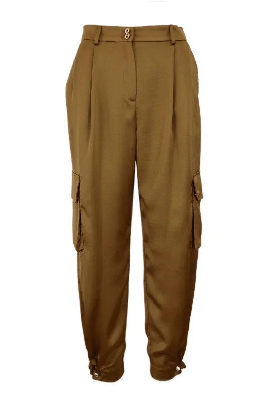 PANTALONE CARGO TESSUTO RASO