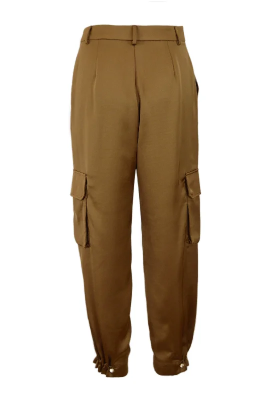 PANTALONE CARGO TESSUTO RASO