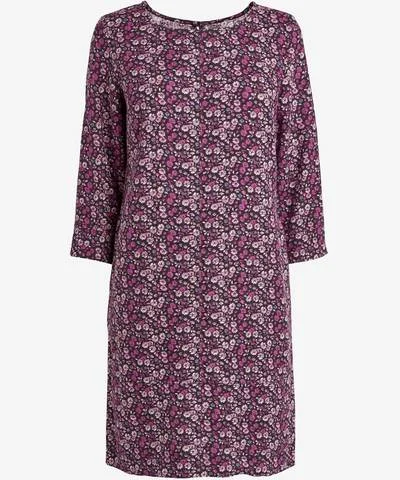 Berry Floral Linen Blend Dress