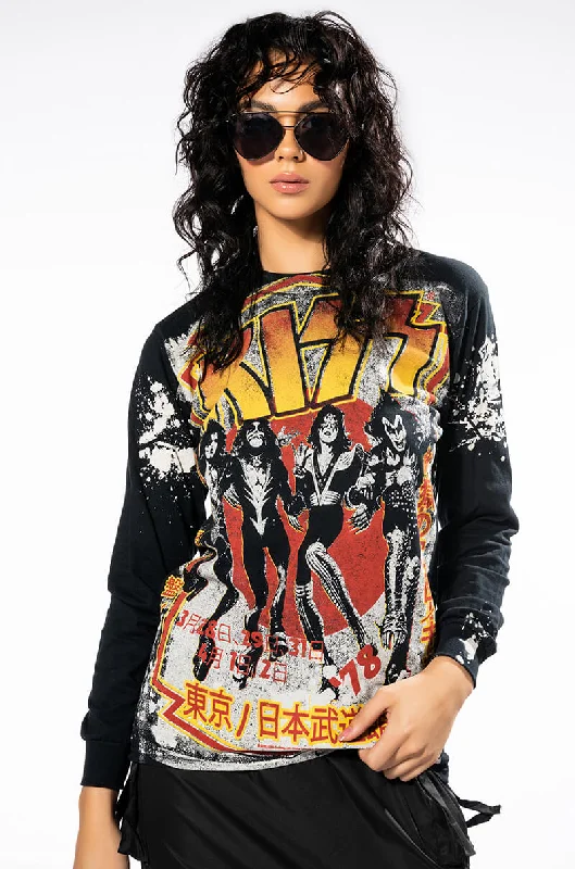 KISS SPLATTER LONG SLEEVE BAND TEE