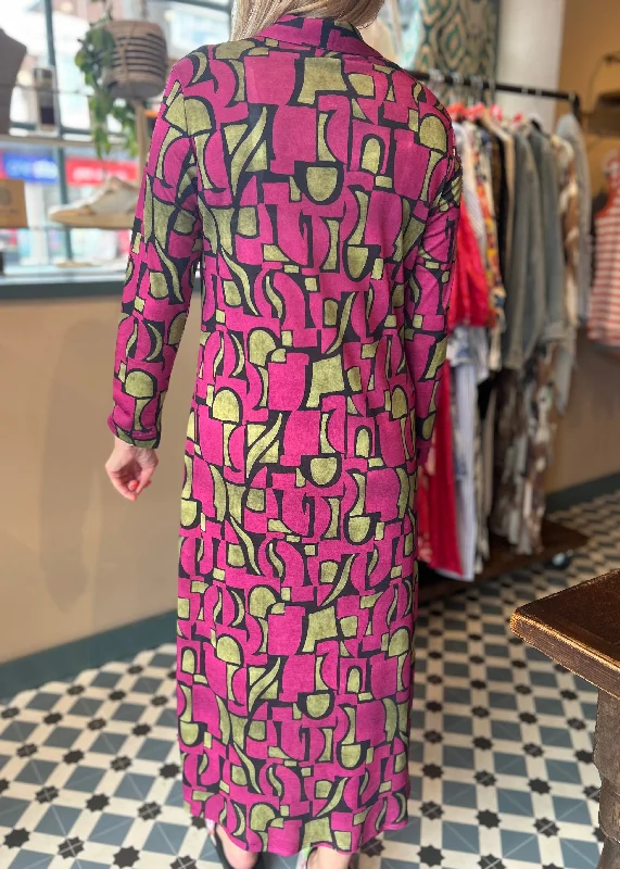 Moteada Dress in Magenta