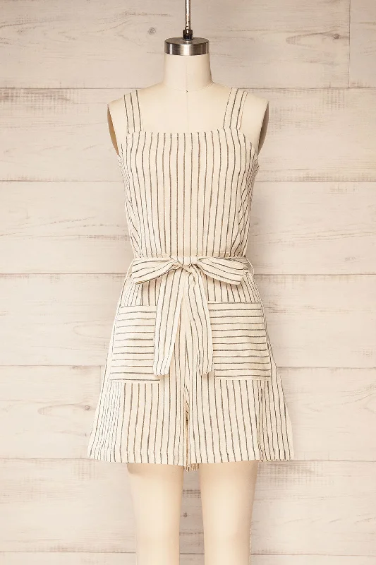 Rendur | Striped Romper w/ Pockets