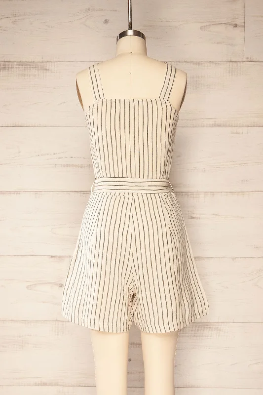 Rendur | Striped Romper w/ Pockets