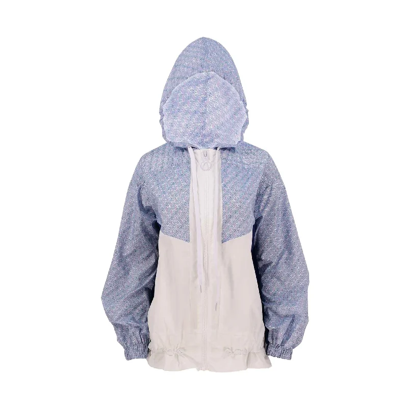 Ice Play Women's White and Blue Hooded Jacket