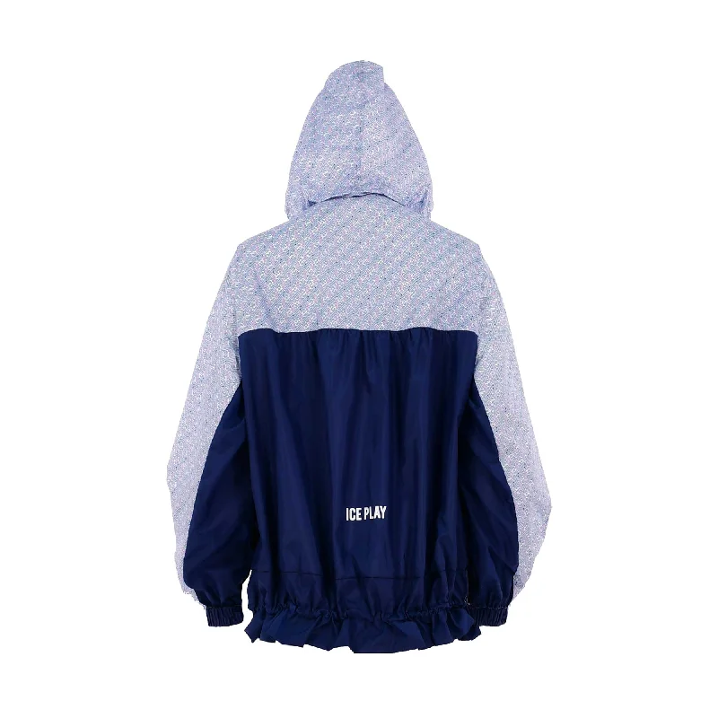 Ice Play Women's White and Blue Hooded Jacket