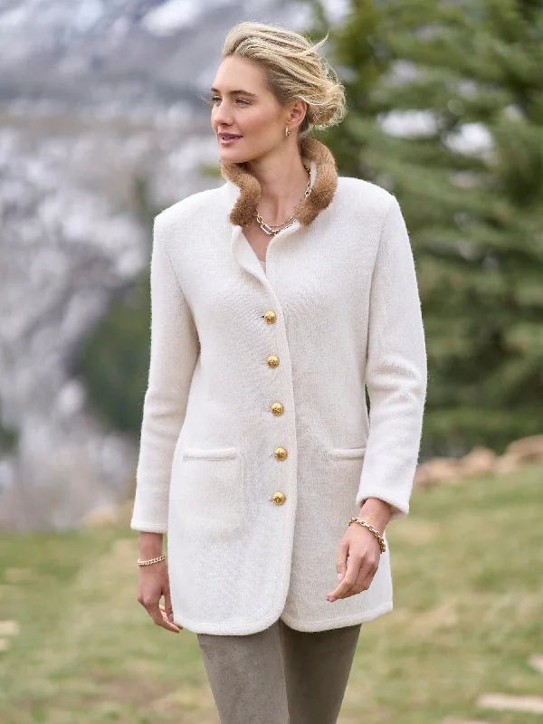 Carlotta Mink Soft Wool Cardigan