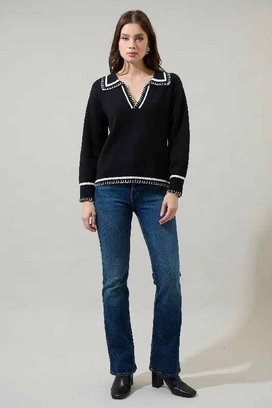 Haines Contrast Collared Sweater