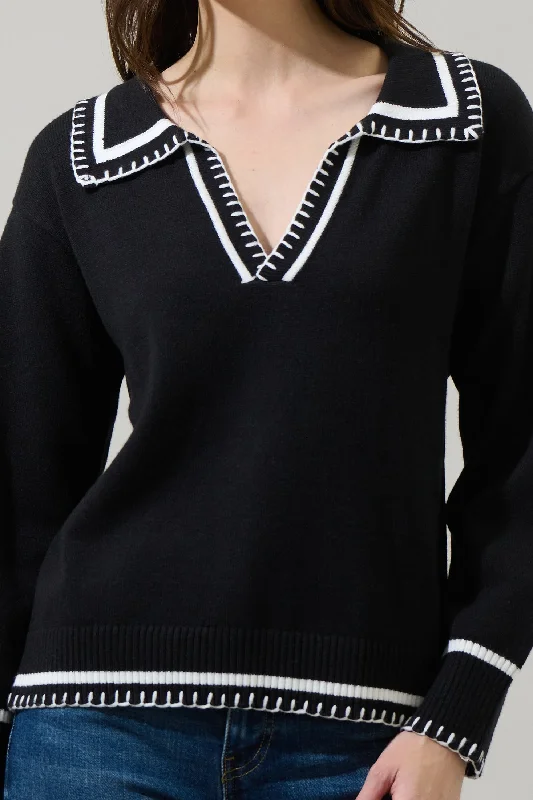 Haines Contrast Collared Sweater