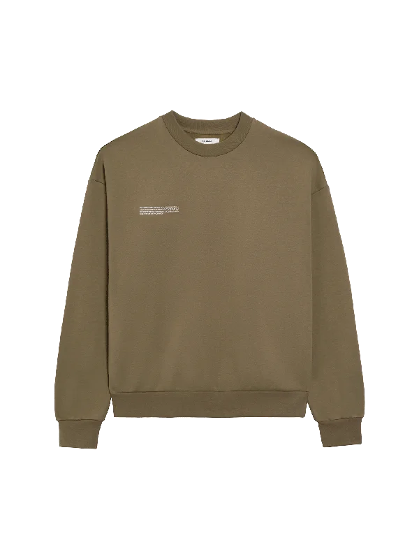 In Conversion Cotton Sweatshirt—carbon brown