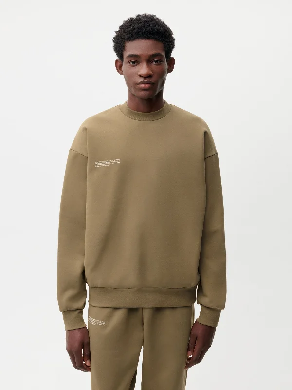 In Conversion Cotton Sweatshirt—carbon brown