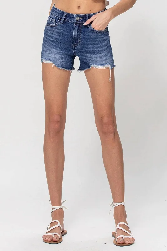 Mid Rise Stretch Shorts In Charming