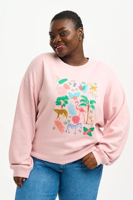 Sugarhill - Noah Sweatshirt -  Peach, Tropical Safari