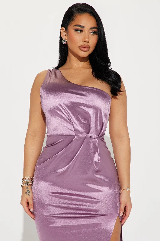 Anna One Shoulder Gown - Mauve