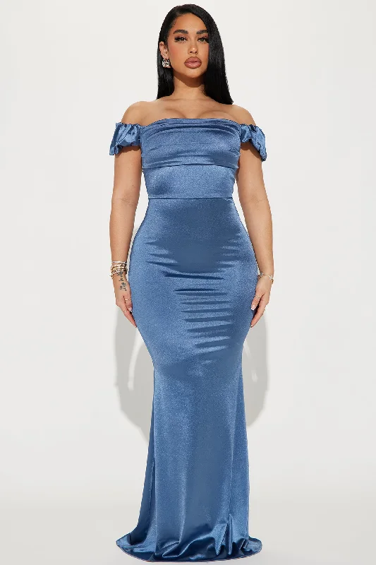 Chevelle Off Shoulder Gown - Teal