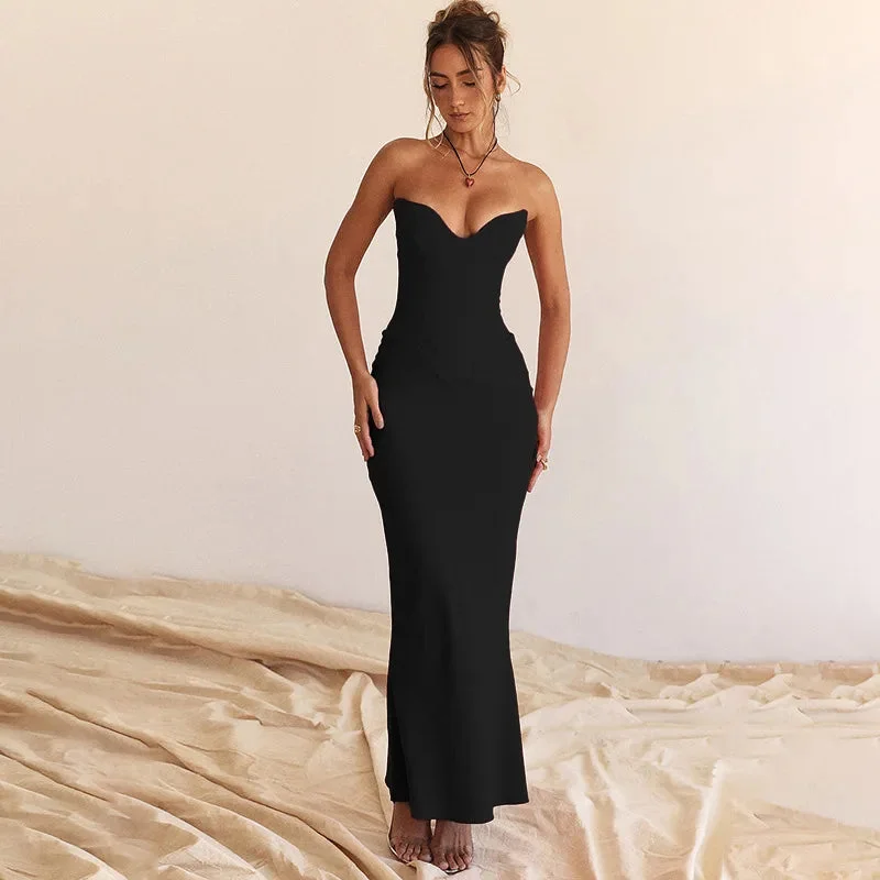 Sexy Maxi Long Dress Women Summer Off Shoulder Mermaid Maxi Dress