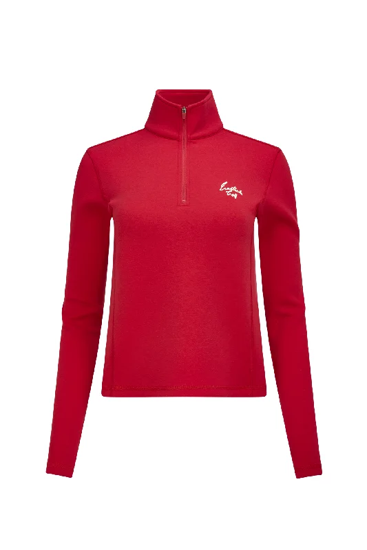 Jalapeno Red Women's Tech Fleece Quarter Zip