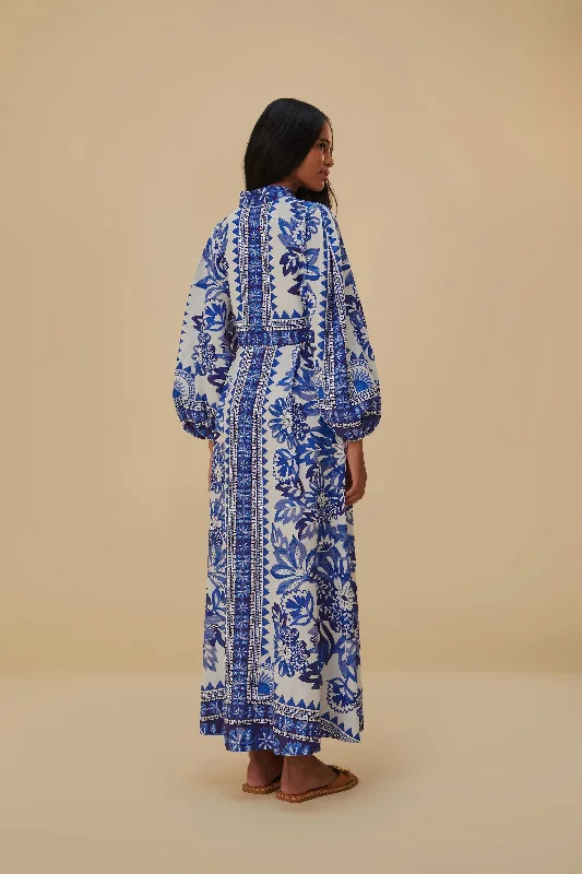 Off-White Flora Tapestry Lenzing™ Ecovero™ Euroflax™ Maxi Dress