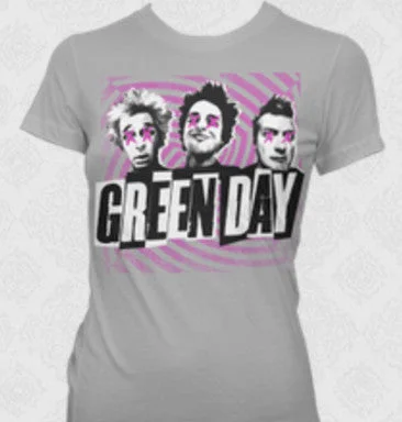 Green Day Swirl Pop Soft Gray T-Shirt