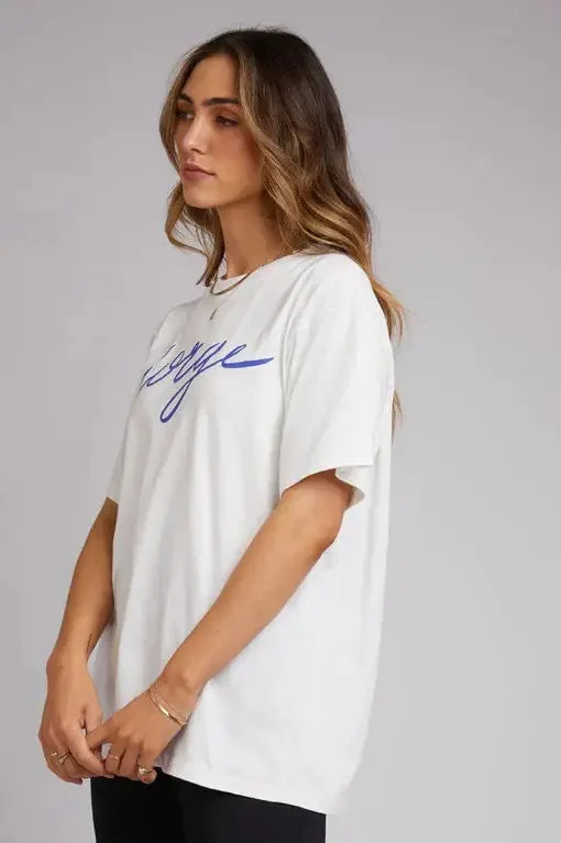 JORGE SCRIPT TEE VINTAGE WHITE