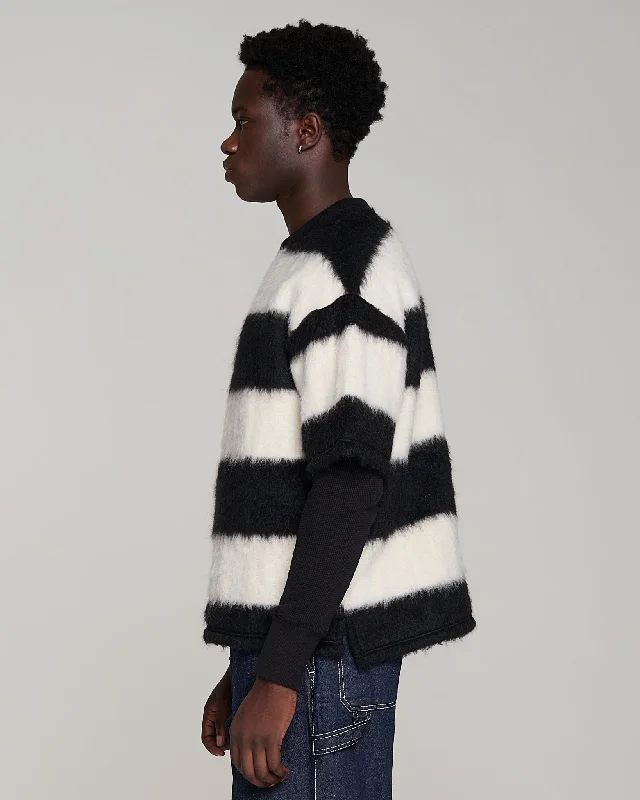 Big T Mohair Stripes Black/White