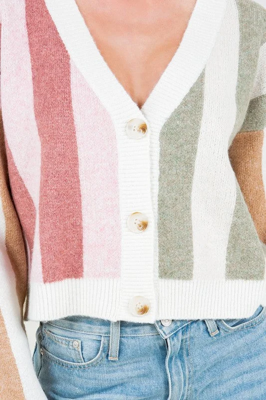 Dream In Color Stripe Cardigan