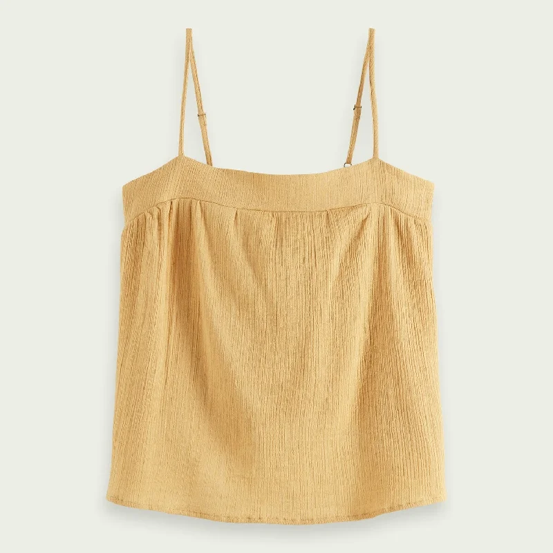 Crepe Organic Cotton Tank Top (Straw)