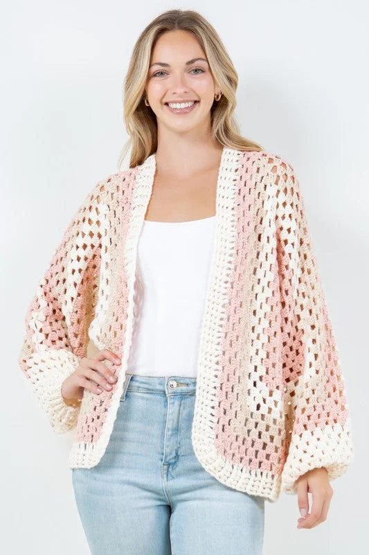 Sweet Peony Knitted Cardigan