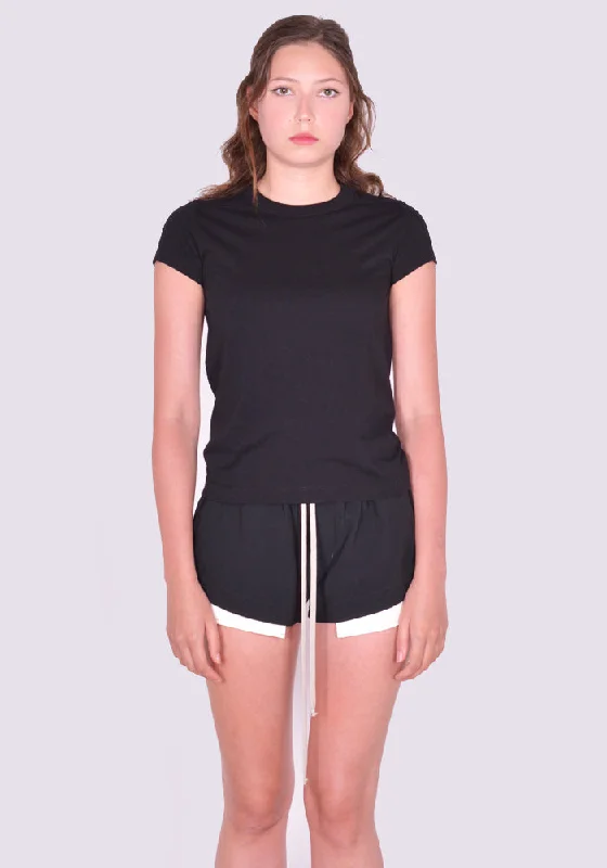 RICK OWENS WOMEN RP02D3235 JA CROPPED LEVEL T-SHIRT BLACK (New season FW24)