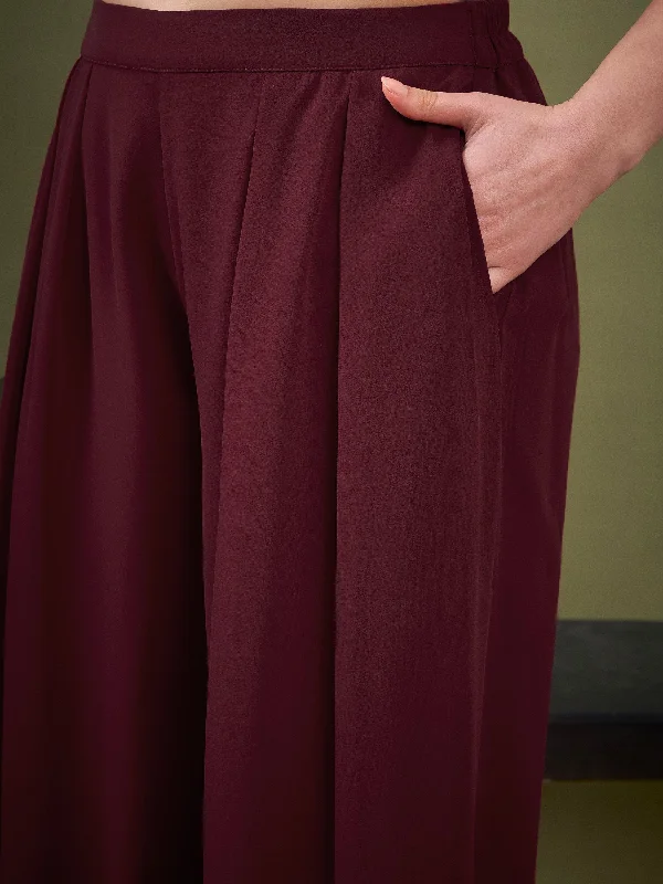 XL / Maroon / Georgette