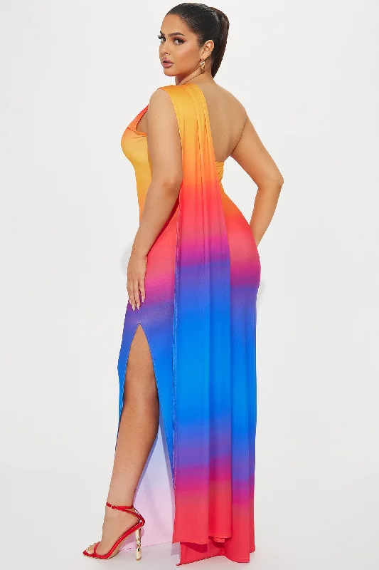 Sunset On Me Maxi Dress - Multi Color