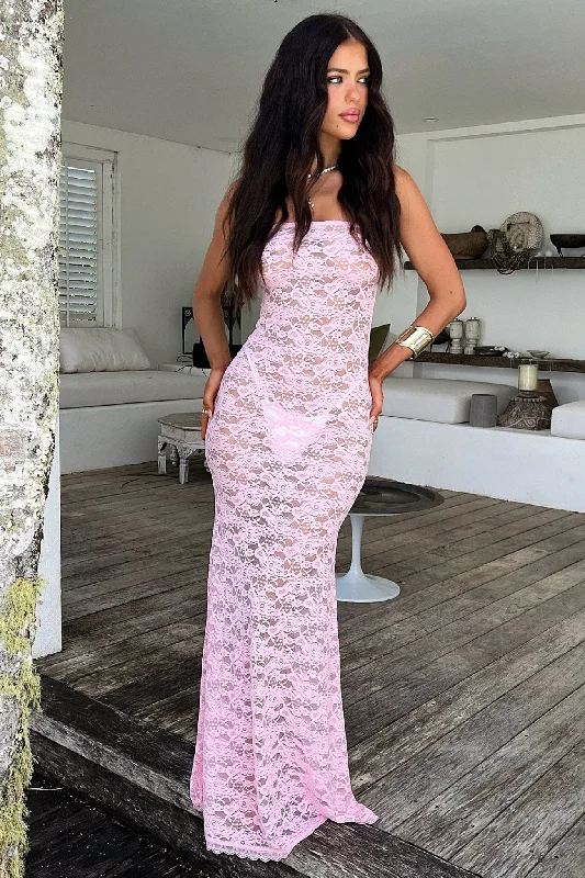 Veradi Maxi Dress - Baby Pink