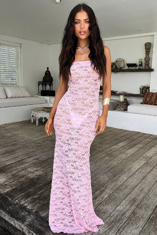 Veradi Maxi Dress - Baby Pink