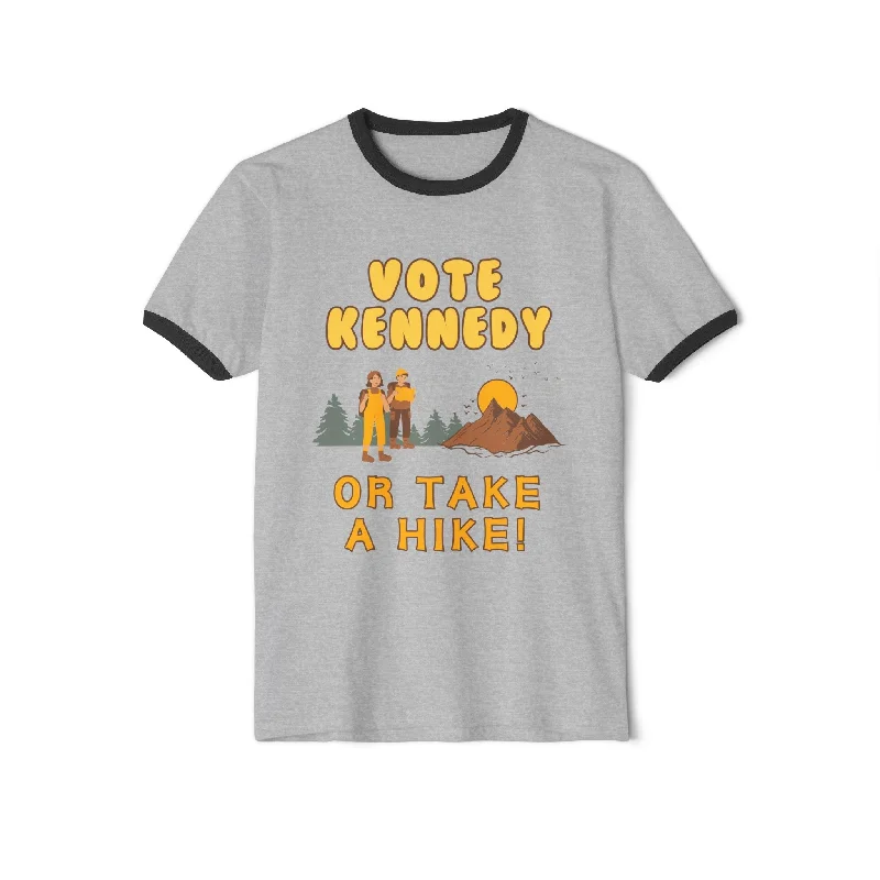 Vote Kennedy or Take a Hike Unisex Ringer Tee