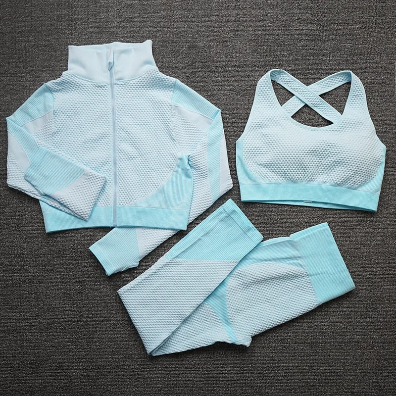 3PcsSet skyblue / S / 00.00